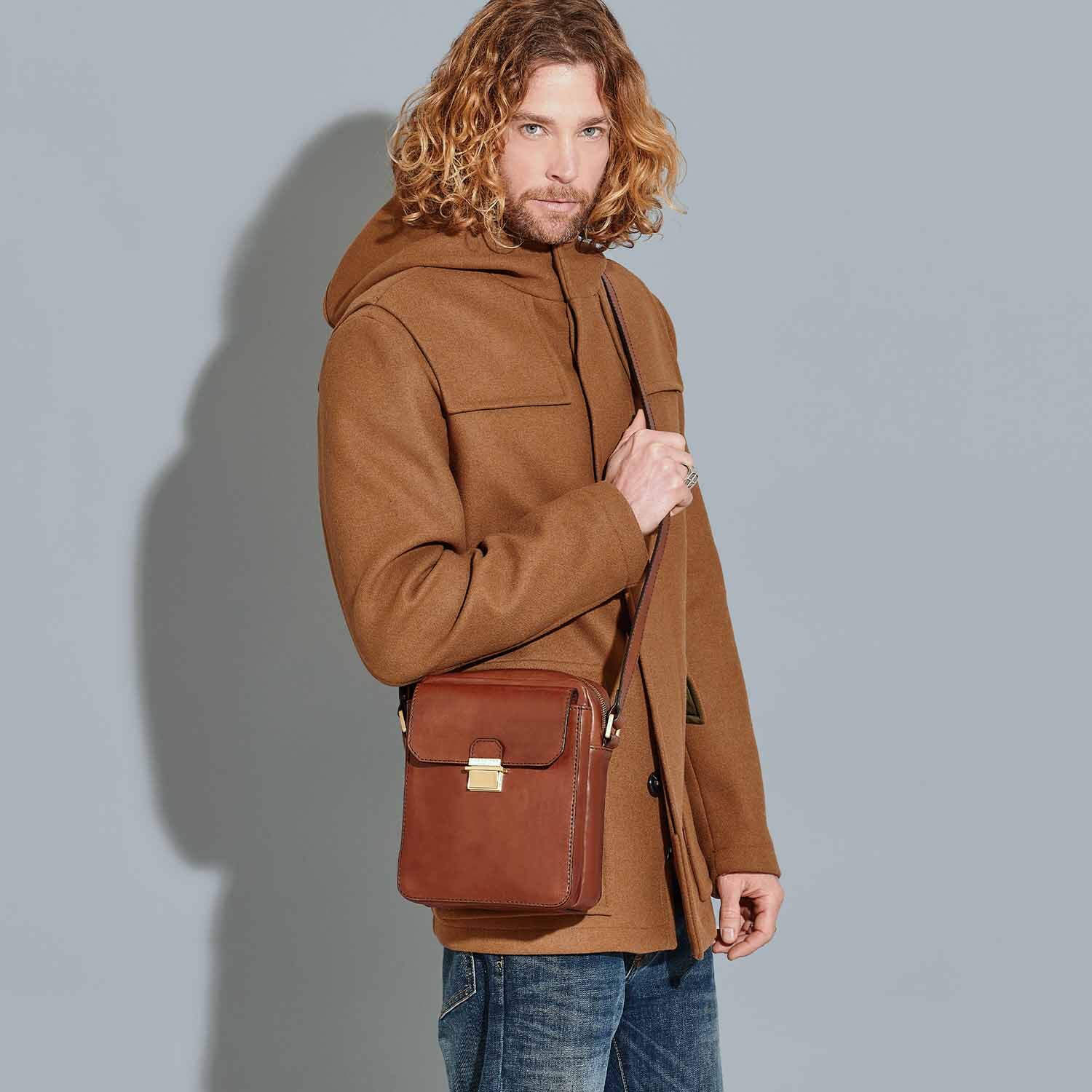 The Bridge Dante Schultertasche 05341201 Braun/Gold