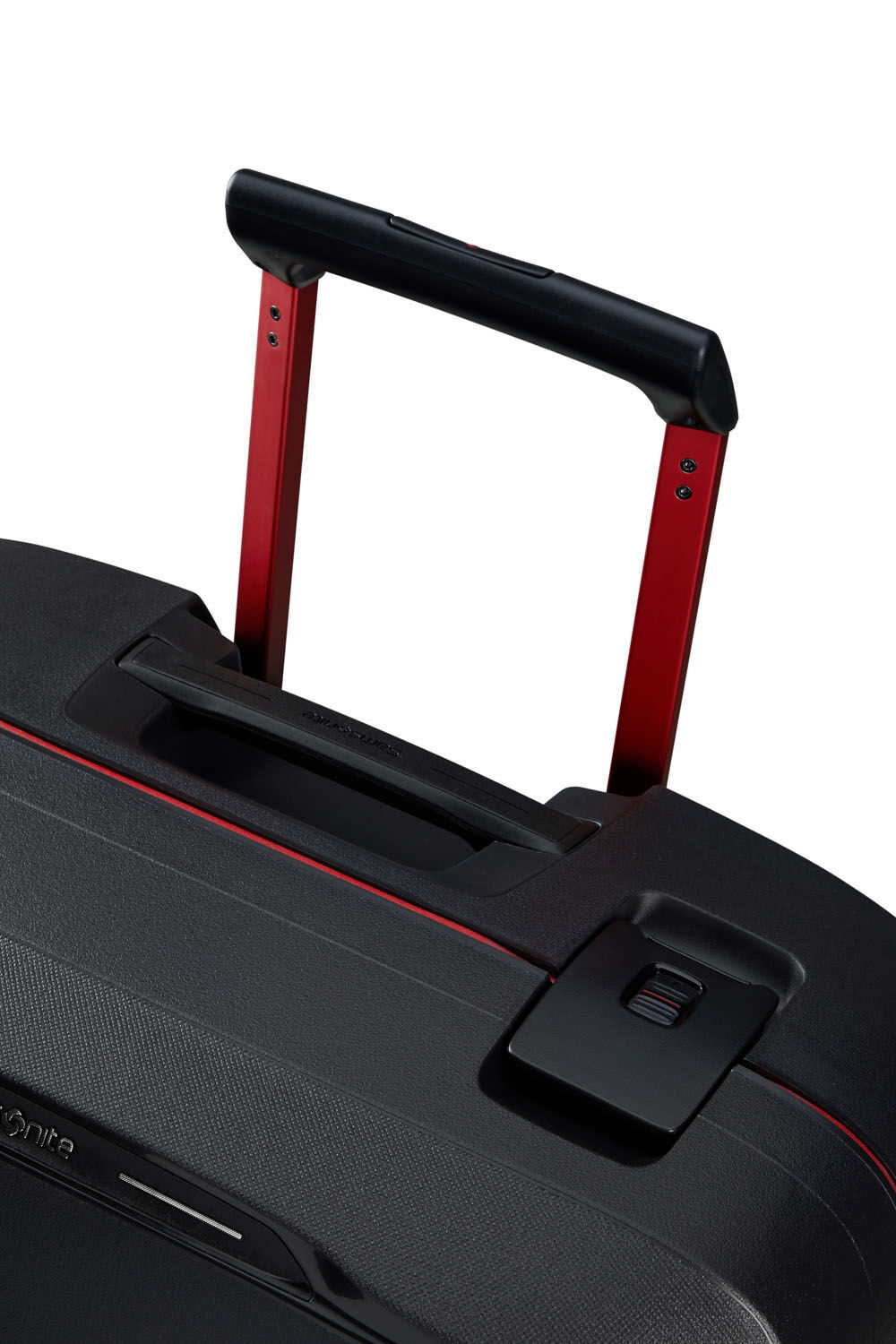 Samsonite Essens Trolley mit 4 Rollen 75cm + GRATIS HOTELGUTSCHEIN Charcoal/Red