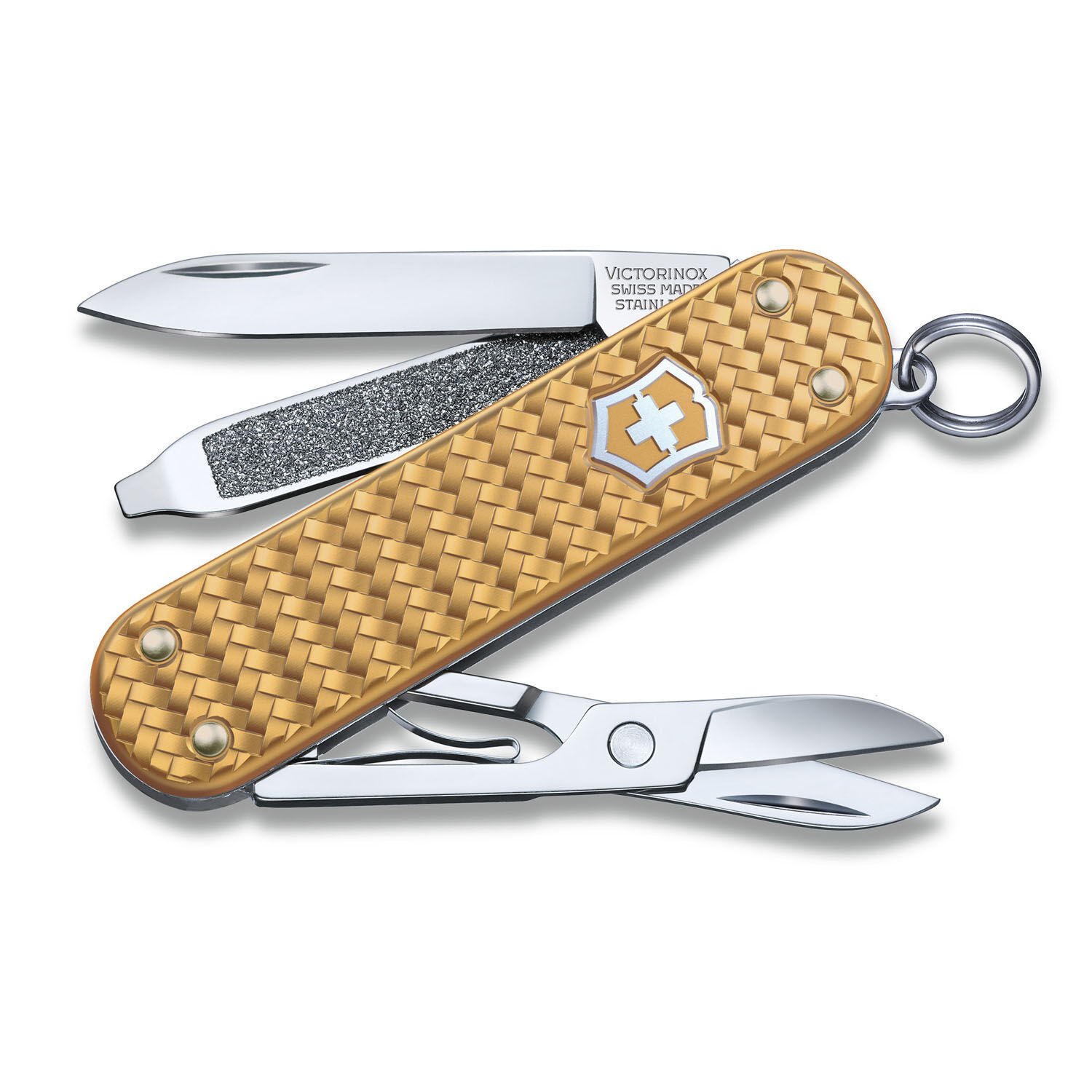 Victorinox Classic SD Precious Alox Kollektion, kleines Taschenmesser Brass Gold Victorinox Classic SD Precious Alox Kollektion, kleines Taschenmesser Brass Gold