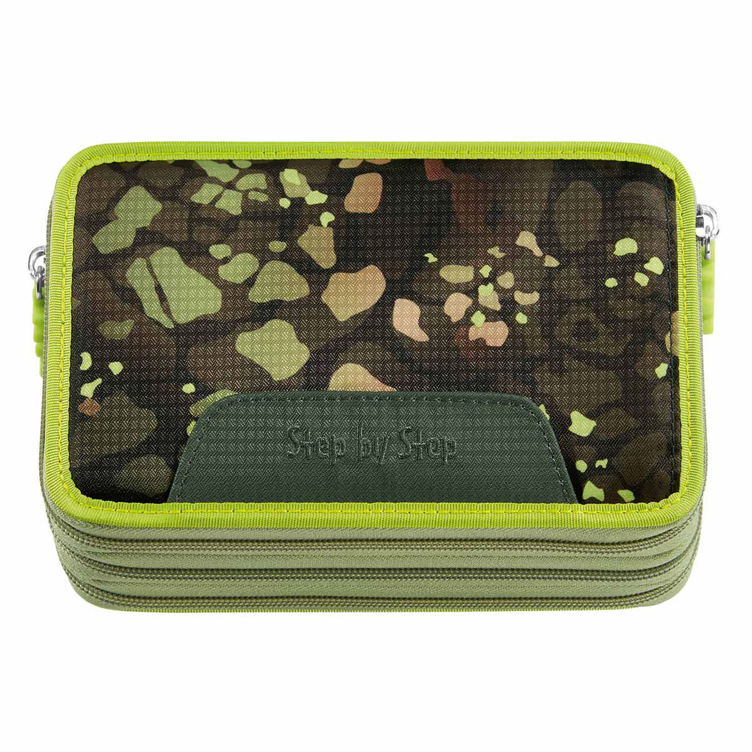 Step by Step Schulzubehör XXL-Mäppchen, Drei Fächer Dino Torex