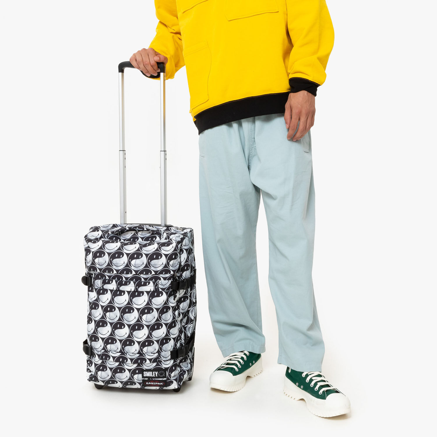 Eastpak Transit'R Reisetrolley S mit 2 Rollen 24 Smiley YY Black