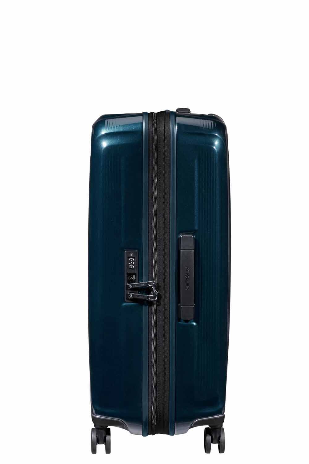 Samsonite Nuon Trolley mit 4 Rollen erweiterbar 69cm + GRATIS HOTELGUTSCHEIN Metallic Dark Blue
