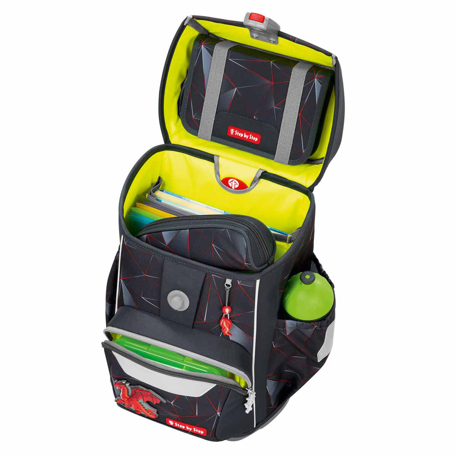 Step by Step GIANT Der große Schulranzen, 5-teiliges Set Dragon Drako