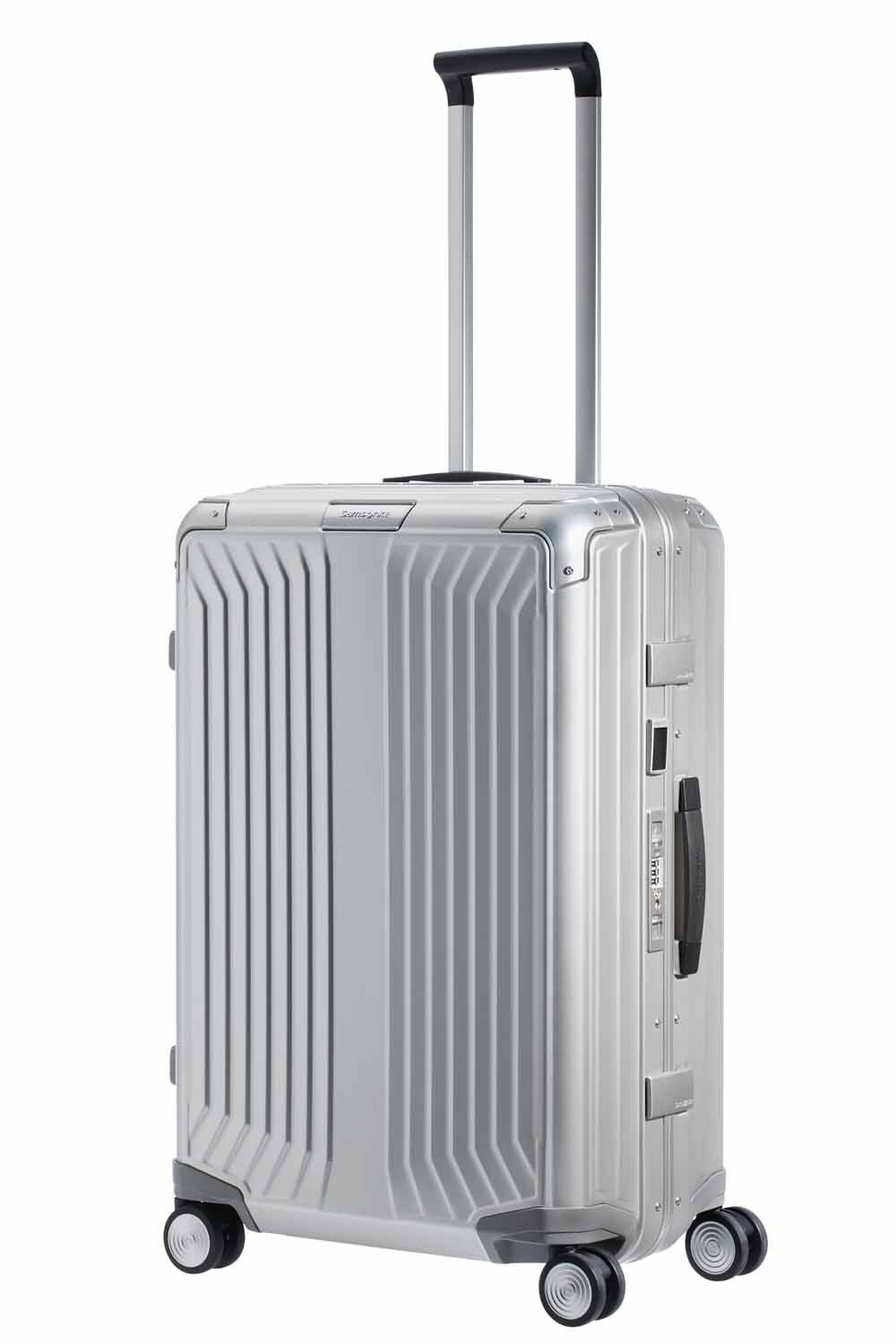 Samsonite Lite-Box Alu Trolley mit 4 Rollen 69cm + GRATIS HOTELGUTSCHEIN Aluminium