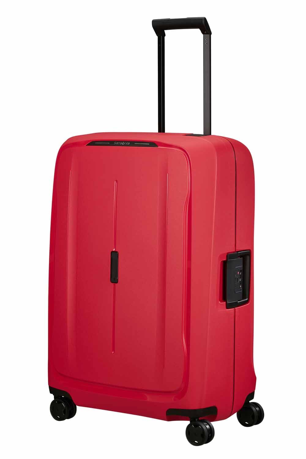 Samsonite Essens Trolley mit 4 Rollen 75cm + GRATIS HOTELGUTSCHEIN Hibiscus Red