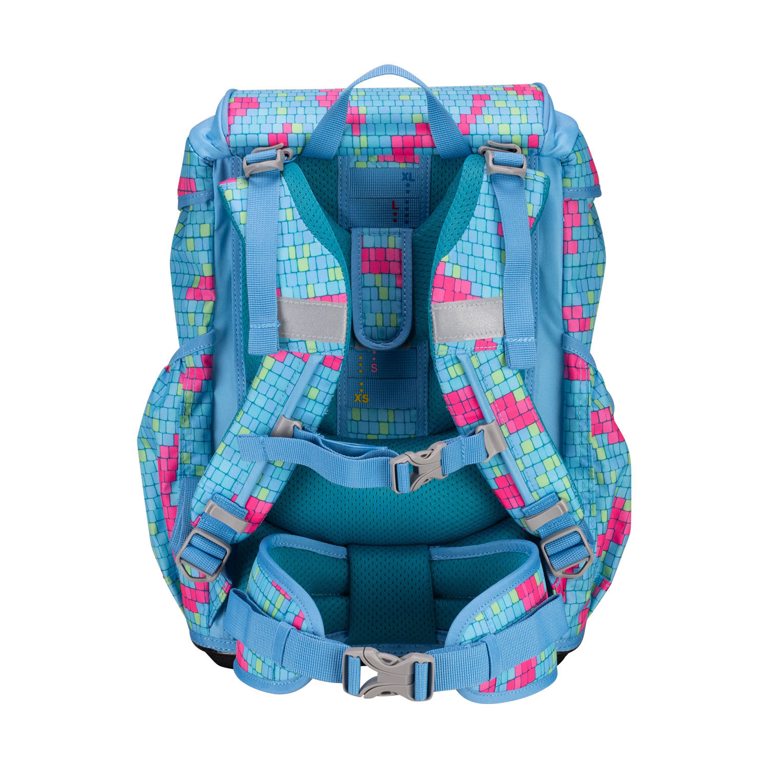 DerDieDas ErgoFlex Schulrucksack-Set 5-teilig mit Sportbeutel Happy Pixel