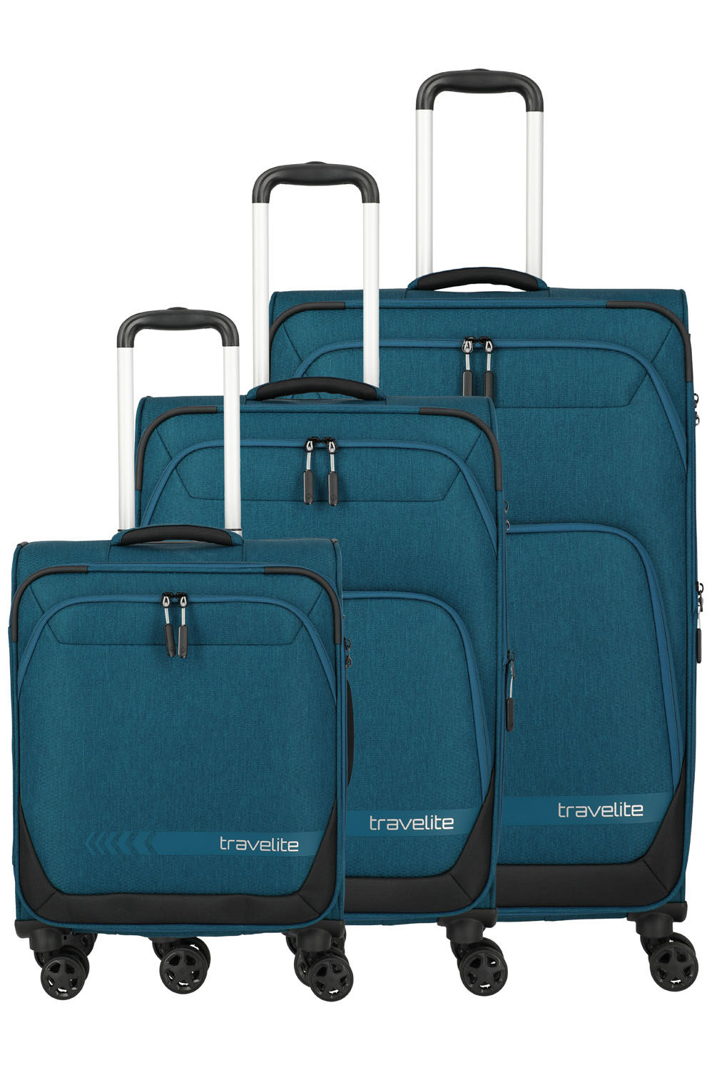 Travelite Kick Off 3-tlg. 4w Koffer-Set, Petrol