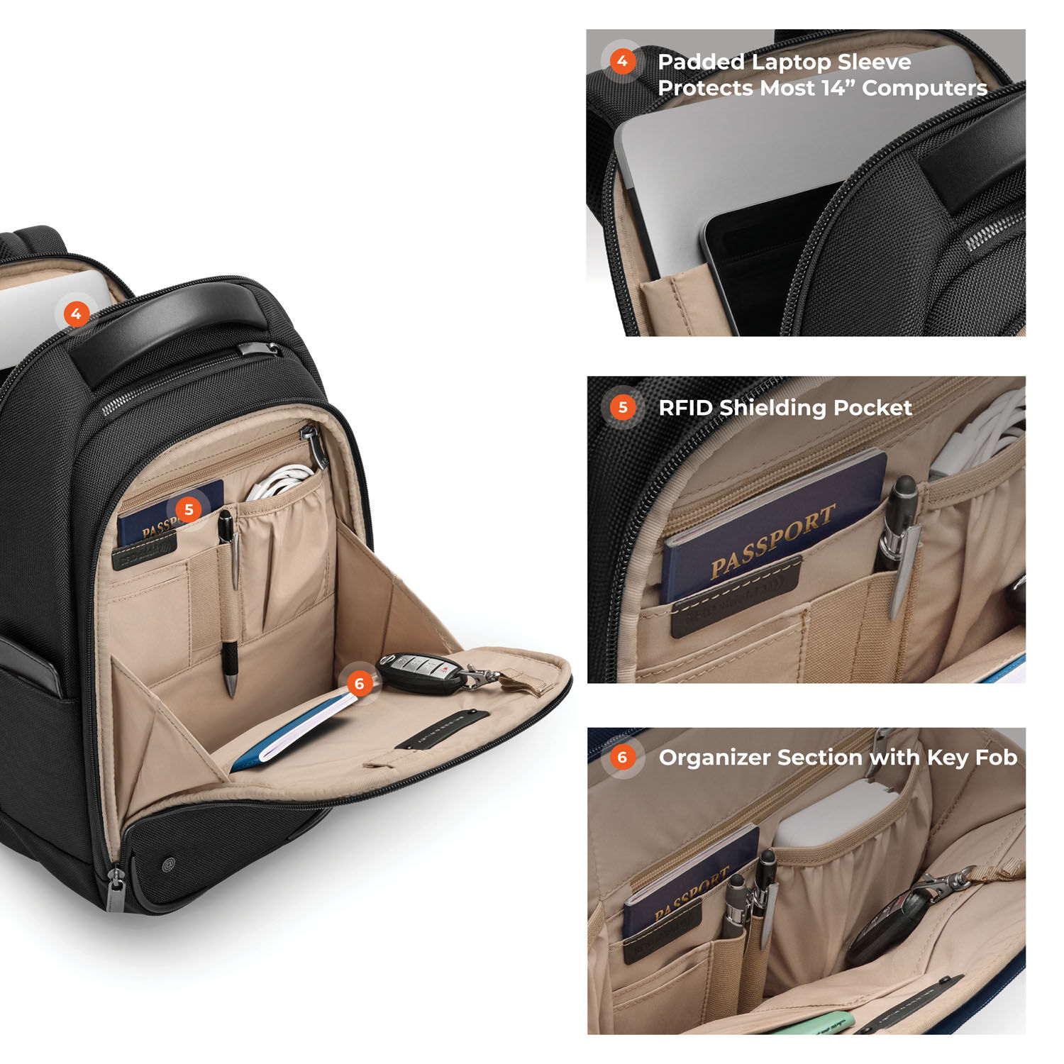 Briggs & Riley Business 2.0 Slim Backpack Black