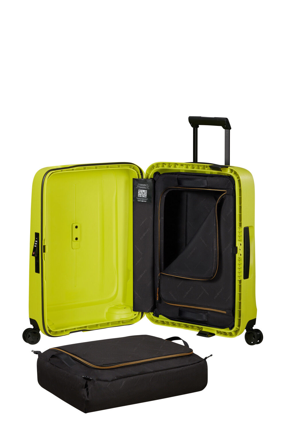 Samsonite Essens Trolley mit 4 Rollen 55cm + GRATIS HOTELGUTSCHEIN Lime