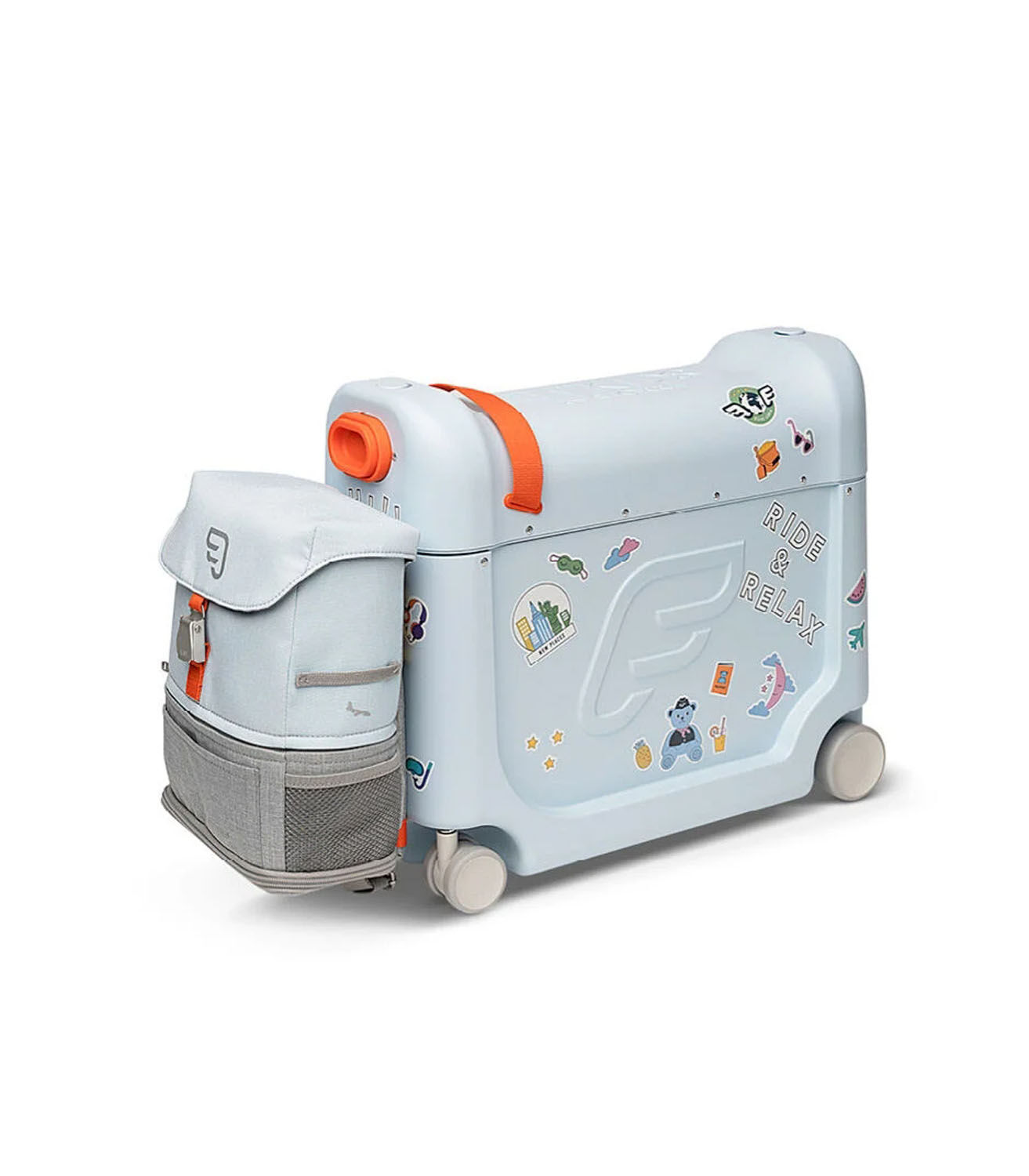 Stokke® JetKids™ BedBox™ + Crew BackPack™-Reiseset Blue / Blue