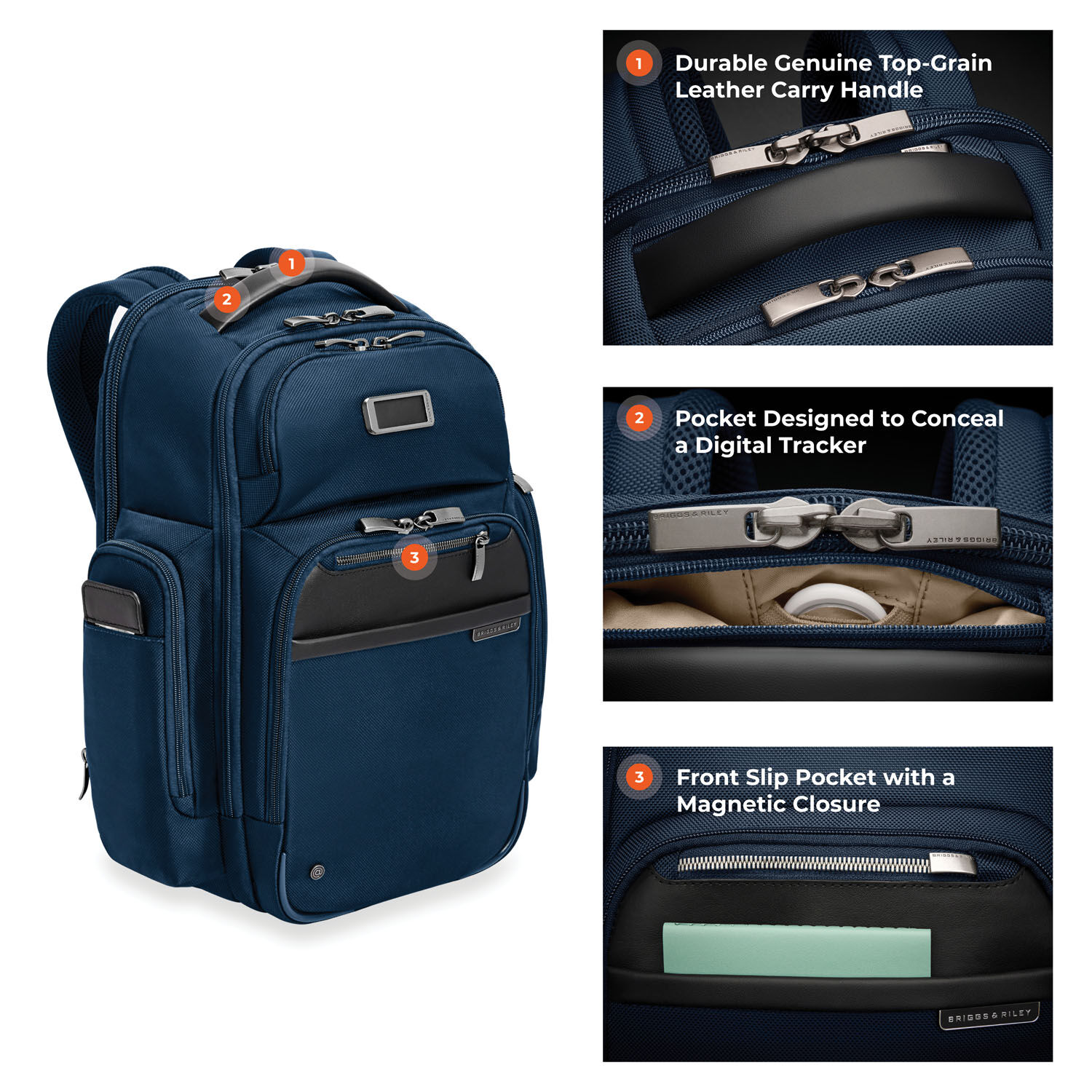 Briggs & Riley Business 2.0 Medium Cargo Backpack Navy Briggs & Riley Business 2.0 Medium Cargo Backpack Navy