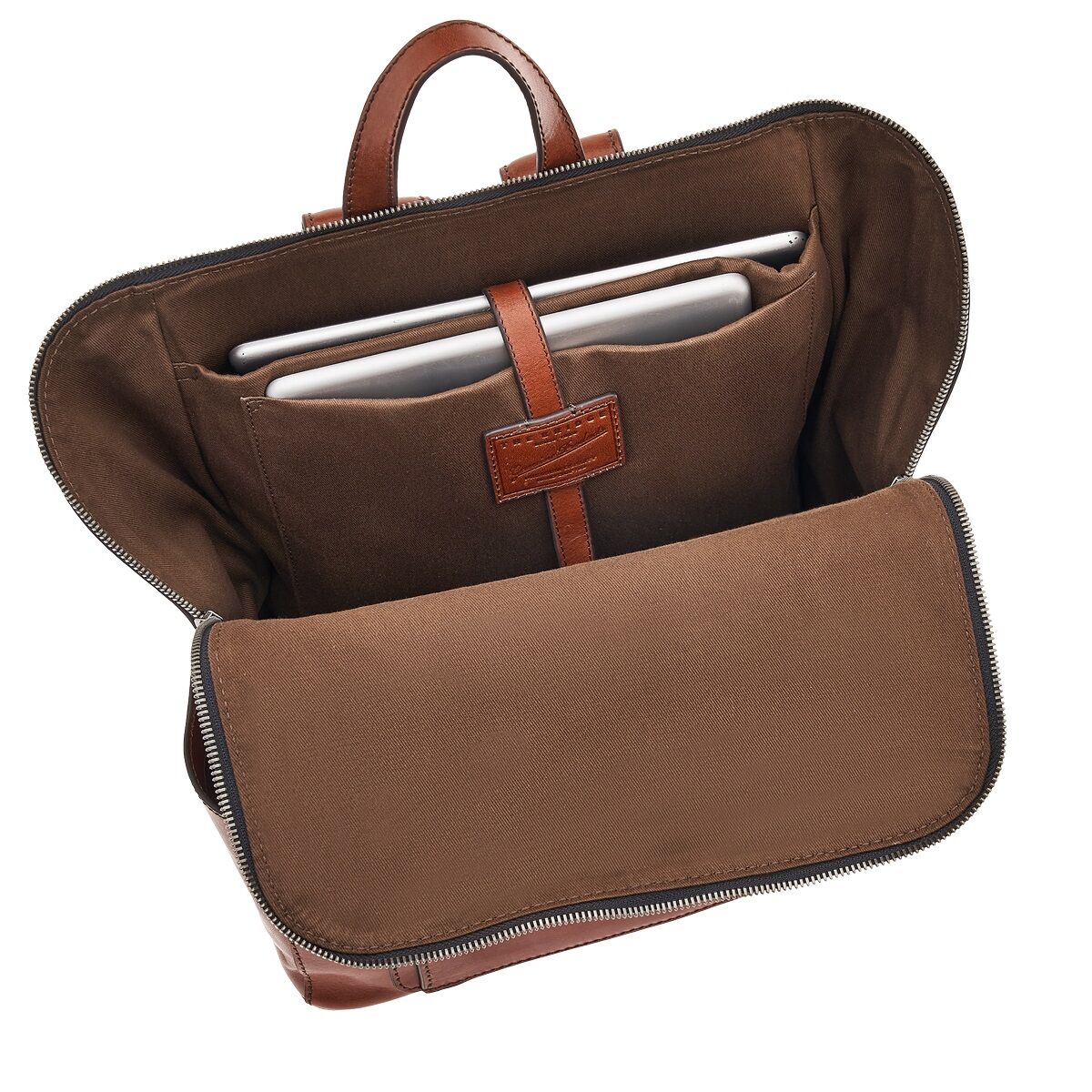 The Bridge Alberto Leder-Rucksack 44cm Braun/Ruthenium Dunkel
