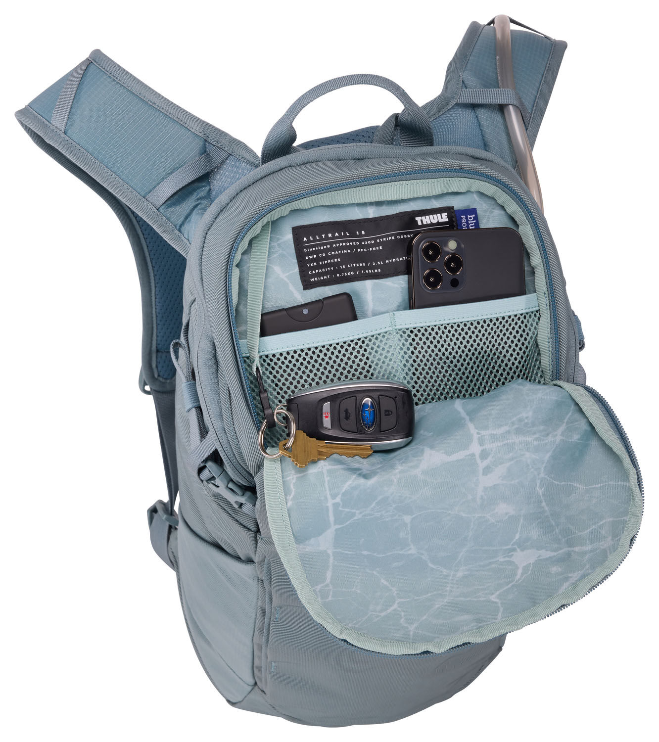 THULE AllTrail Trinkblasenrucksack 16L Pond Gray