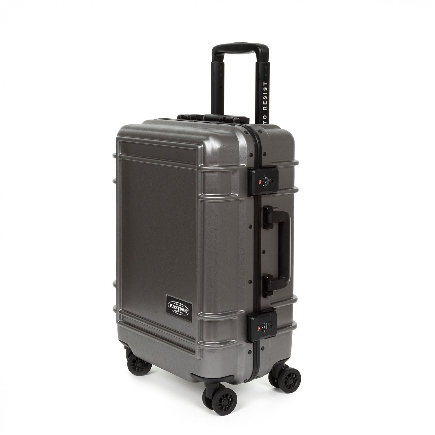 Eastpak RESIST'R CASE S Robuster Hartschalen-Trolley Brushed Metal