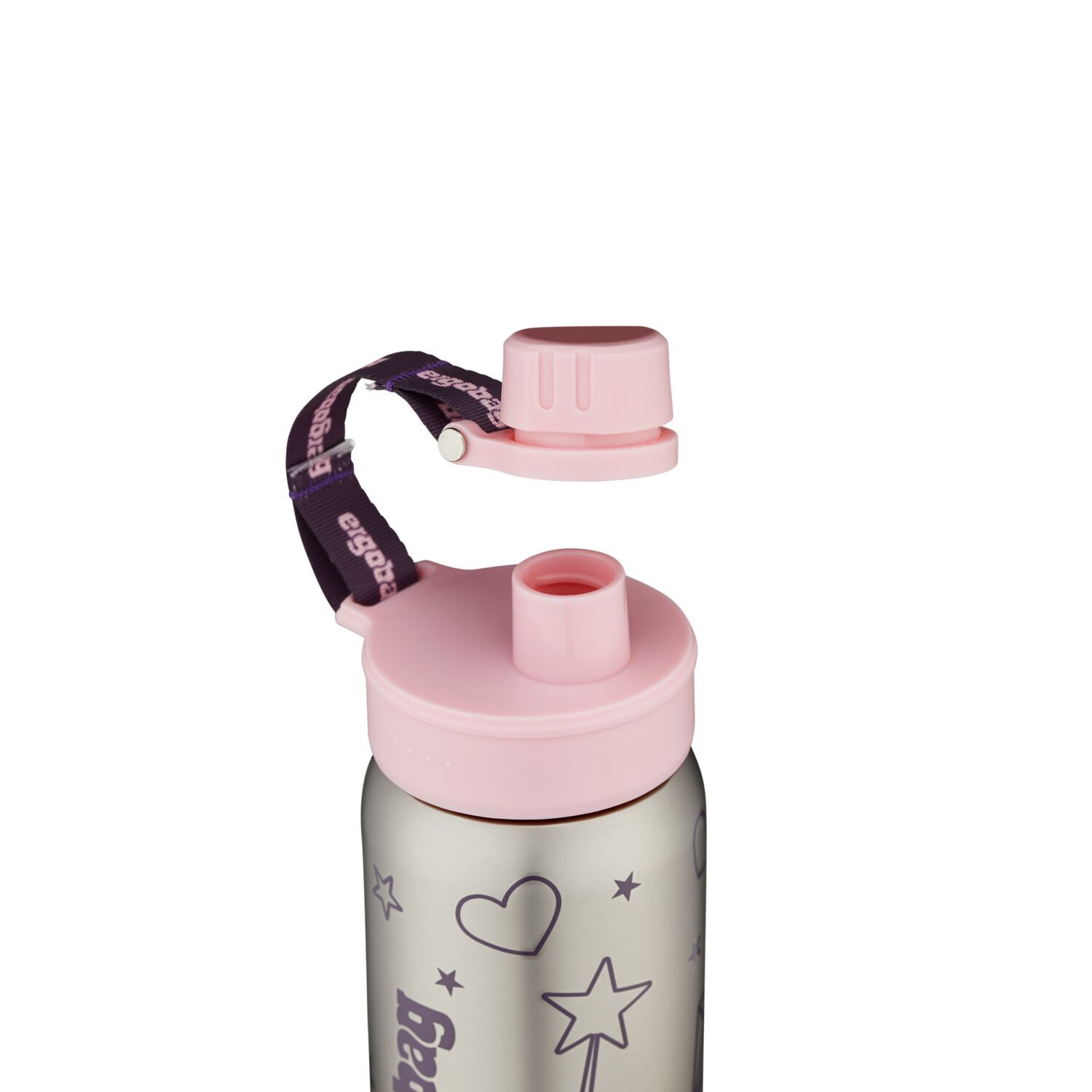 ergobag Schulzubehör Edelstahl Trinkflasche 500ml -2024 Rosa