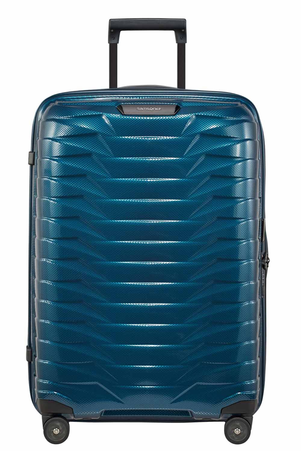 Samsonite Proxis Trolley mit 4 Rollen 69cm + GRATIS HOTELGUTSCHEIN Petrol Blue