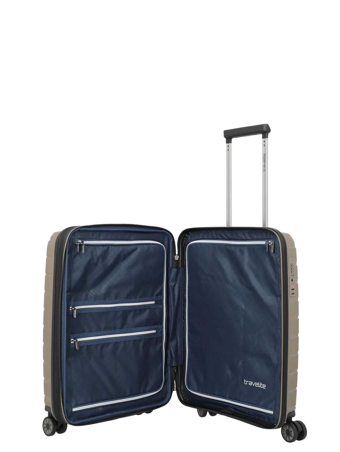 Travelite Air Base Trolley S 4-Rollen, erweiterbar Champagner