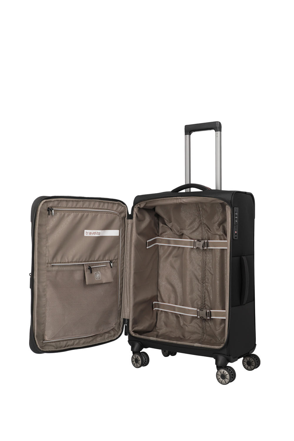 Travelite Crosslite Trolley M 4-Rollen erweiterbar Schwarz Travelite Crosslite Trolley M 4-Rollen erweiterbar Schwarz