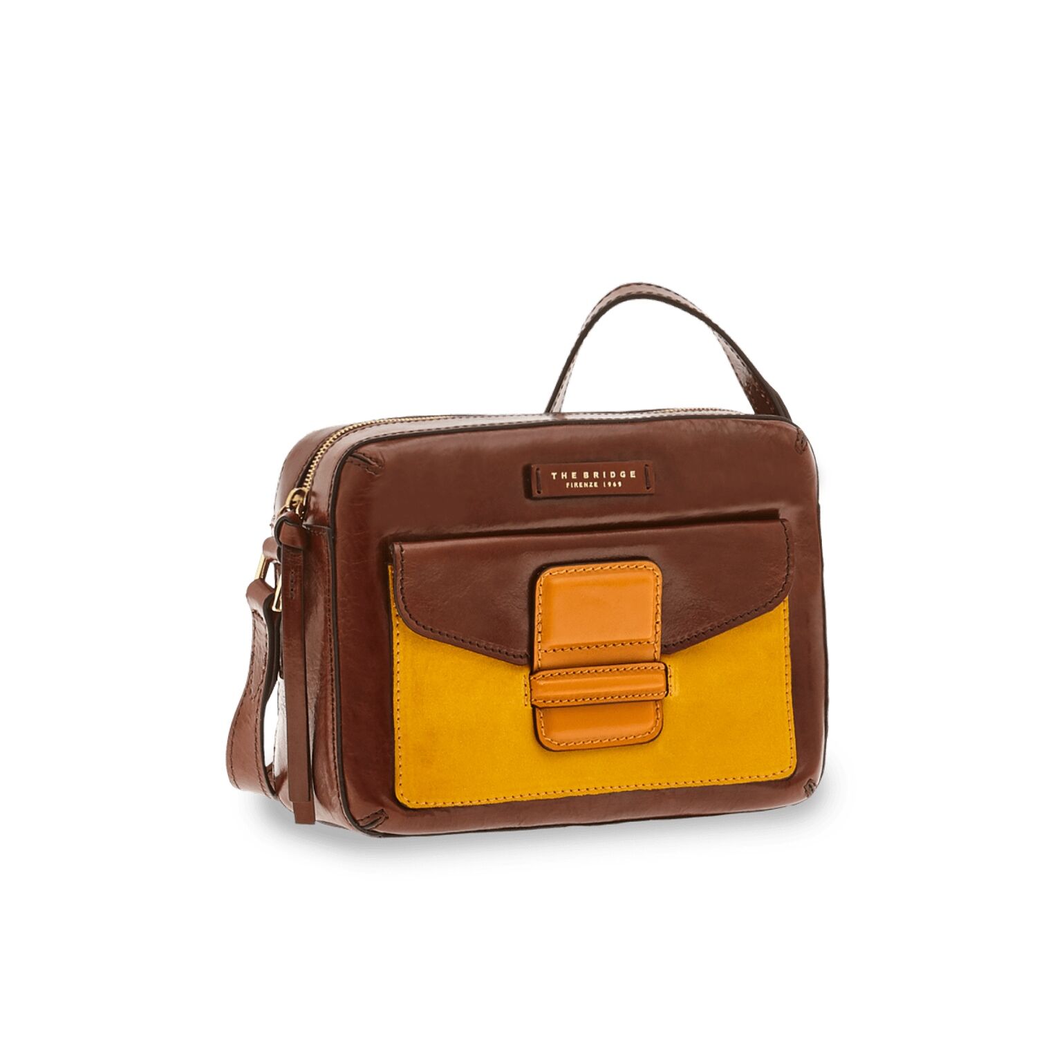 The Bridge Cortona Schultertasche multi brown/gold The Bridge Cortona Schultertasche multi brown/gold