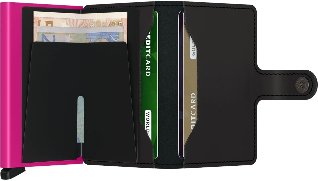 Secrid Miniwallet Matte MM-Black & Fuchsia Secrid Miniwallet Matte MM-Black & Fuchsia