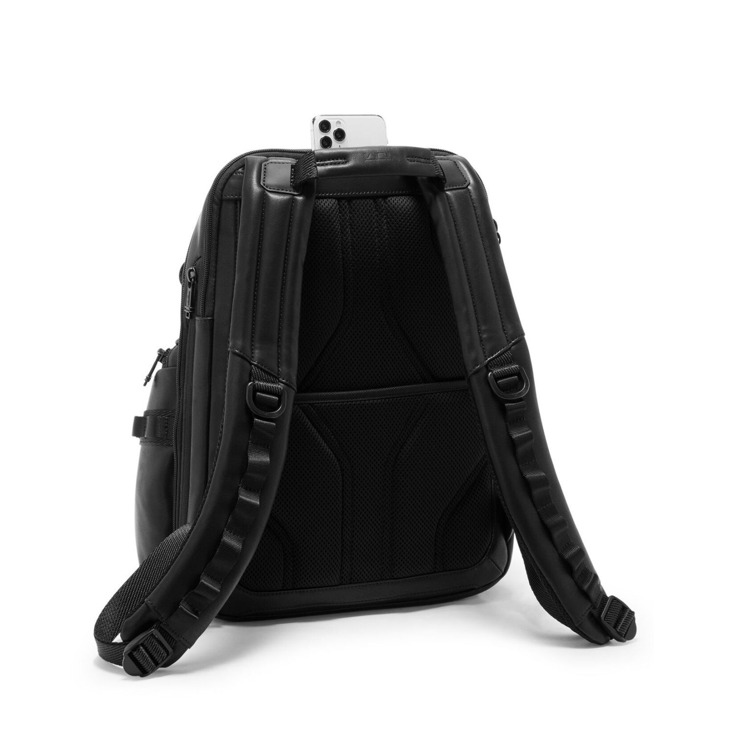 Tumi Alpha Bravo Navigation Rucksack aus Leder + GRATIS HOTELGUTSCHEIN Schwarz