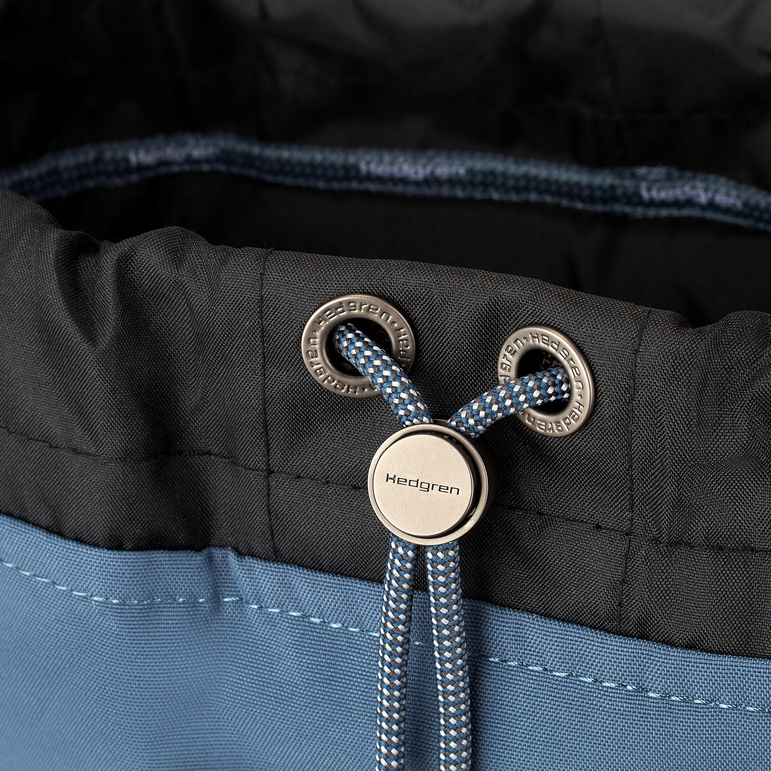 Hedgren Great American Heritage CRUSADE Drawstring Backpack RFID Denim Blue Hedgren Great American Heritage CRUSADE Drawstring Backpack RFID Denim Blue