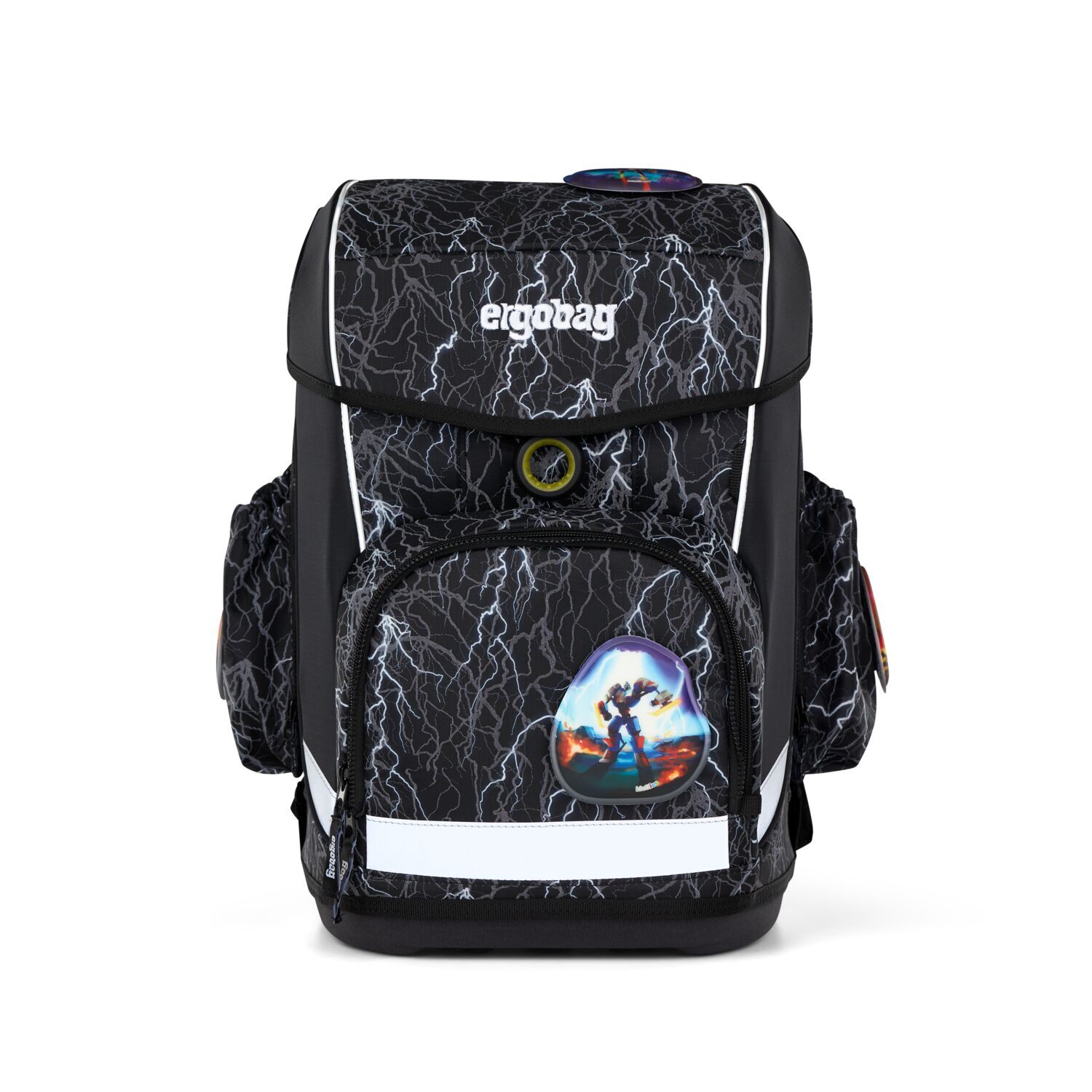 ergobag cubo light REFLEX GLOW 6-teiliges Schulrucksack-Set 2025 Super ReflektBär