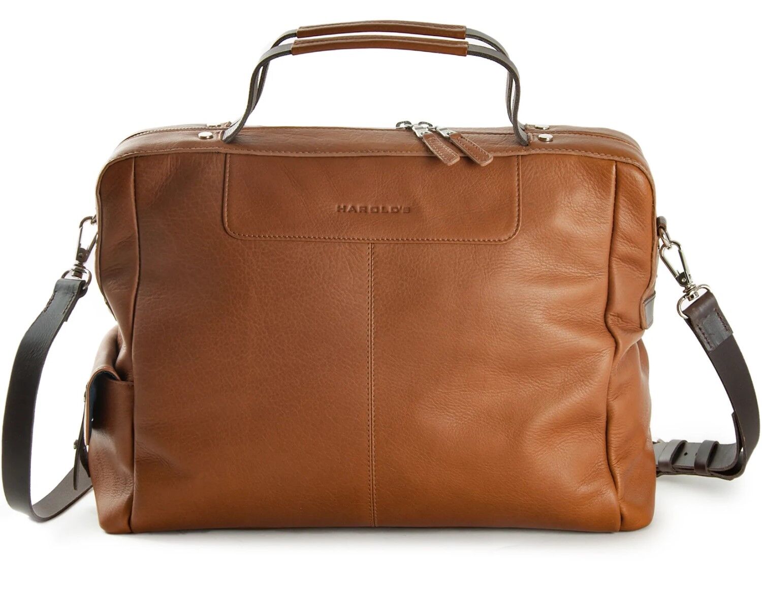 Harold's Country Travel Businesstasche mit Bügelöffnung cognac