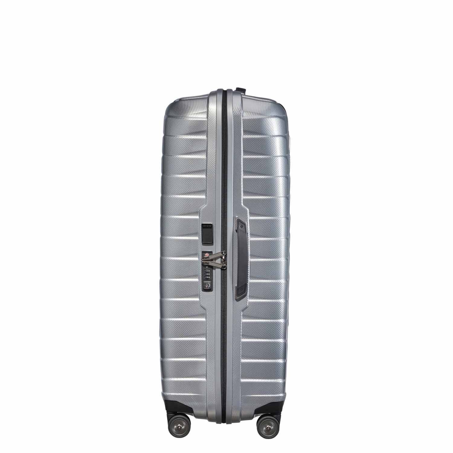 Samsonite Proxis Trolley mit 4 Rollen 81cm + GRATIS HOTELGUTSCHEIN Silber