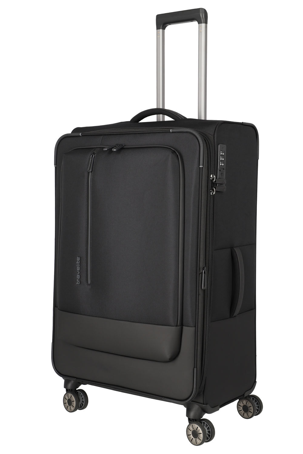 Travelite Crosslite Trolley L 4-Rollen erweiterbar Schwarz