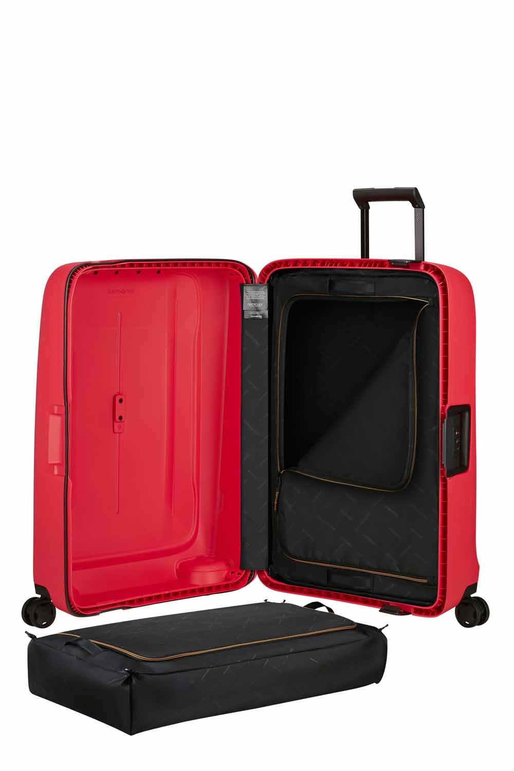 Samsonite Essens Trolley mit 4 Rollen 75cm + GRATIS HOTELGUTSCHEIN Hibiscus Red