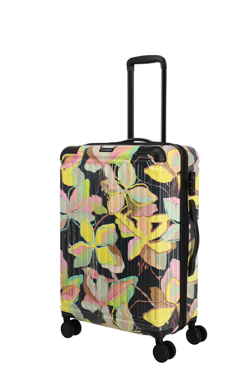 Travelite Cruise 4-Rad Trolley M Gelbe Orchidee