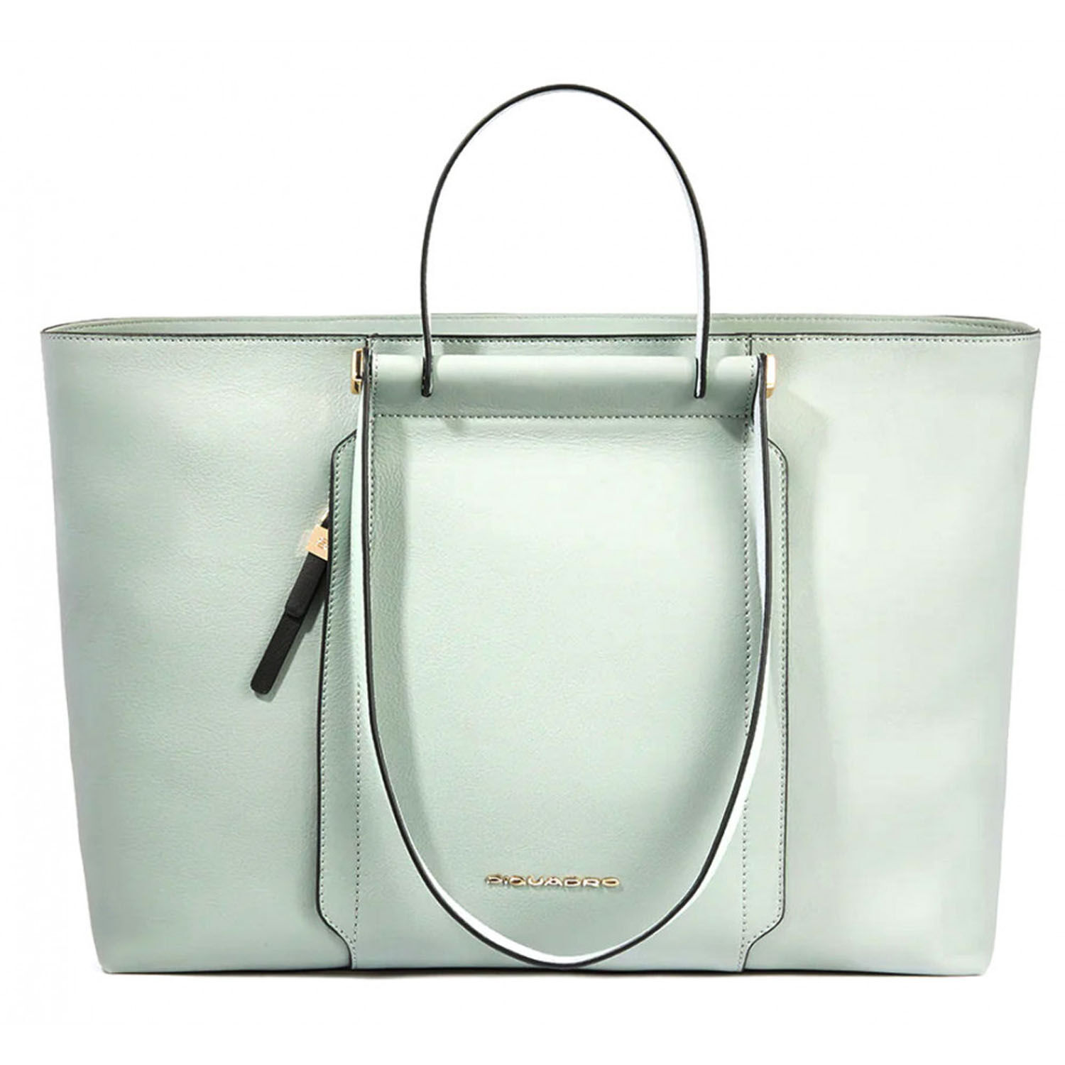 Piquadro Circle Shopper aus Leder mit 15,6" Notebook-Fach Grün