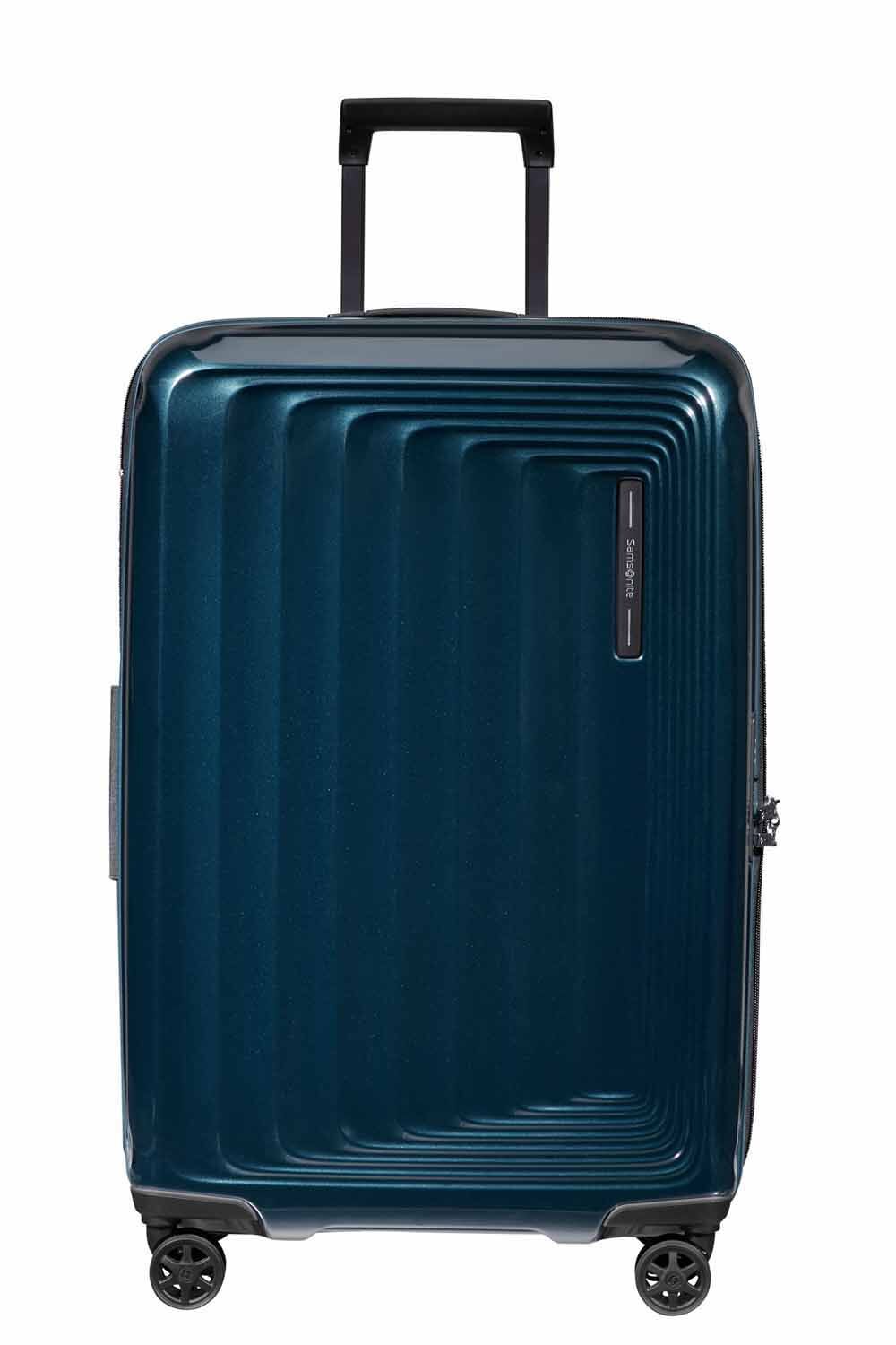 Samsonite Nuon Trolley mit 4 Rollen erweiterbar 69cm + GRATIS HOTELGUTSCHEIN Metallic Dark Blue