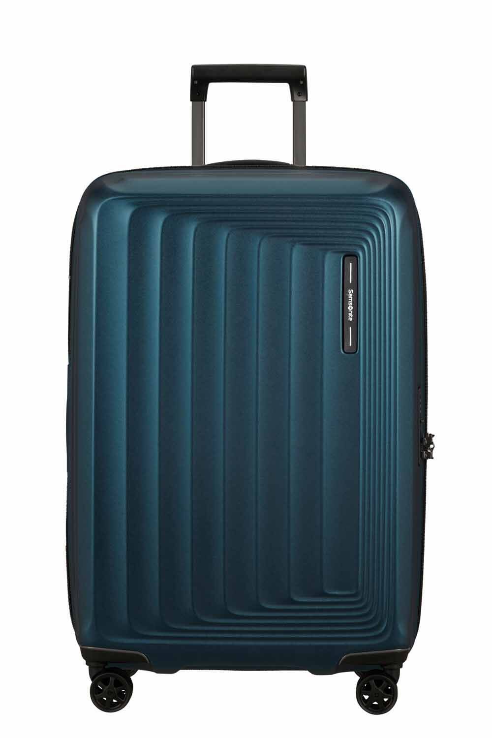 Samsonite Nuon Trolley mit 4 Rollen erweiterbar 69cm + GRATIS HOTELGUTSCHEIN Matt Petrol Blue