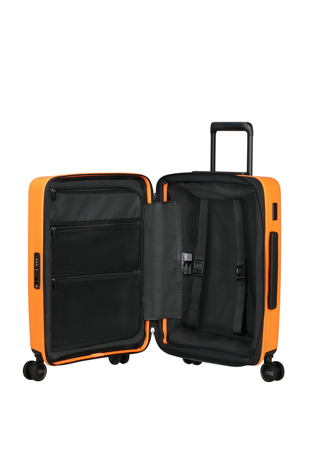 Samsonite Restackd Trolley mit 4 Rollen erweiterbar 55cm + GRATIS HOTELGUTSCHEIN Papaya