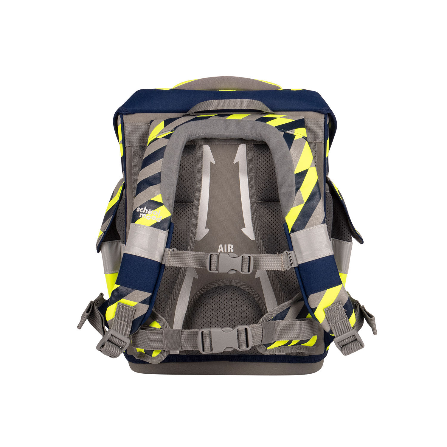 School-Mood Timeless Air+ Yannick, 7-teilige Schulranzenset Neon Yellow