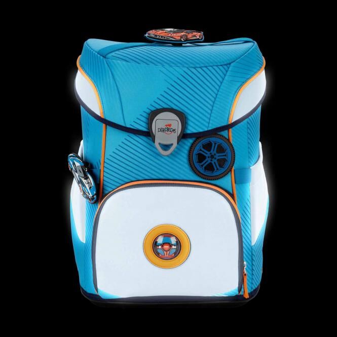 DerDieDas ErgoFlex EASY Exklusiv "Superflash" Schulrucksack-Set 5-teilig mit Sportbeutel Supercar