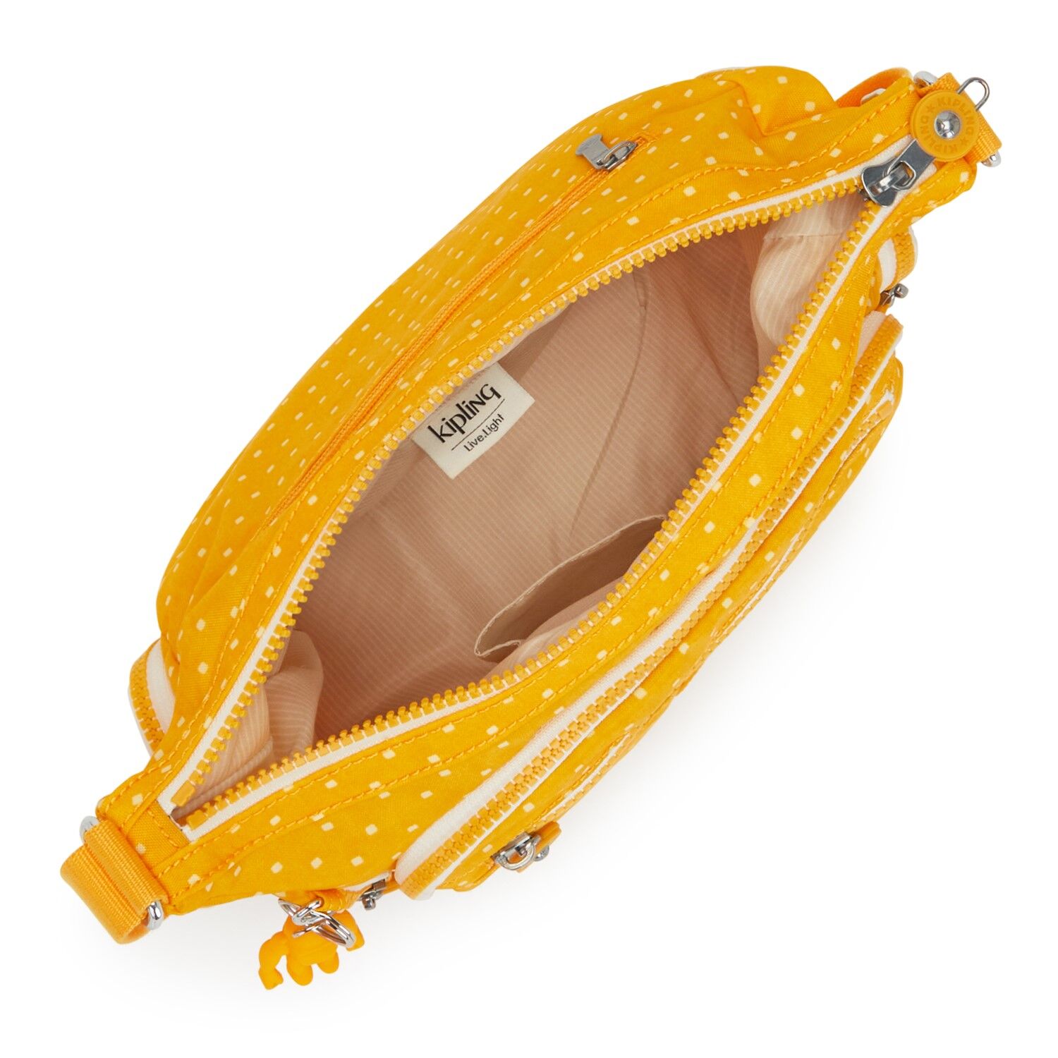 Kipling GABBIE S Umhängetasche mit Handyfach Soft Dot Yellow