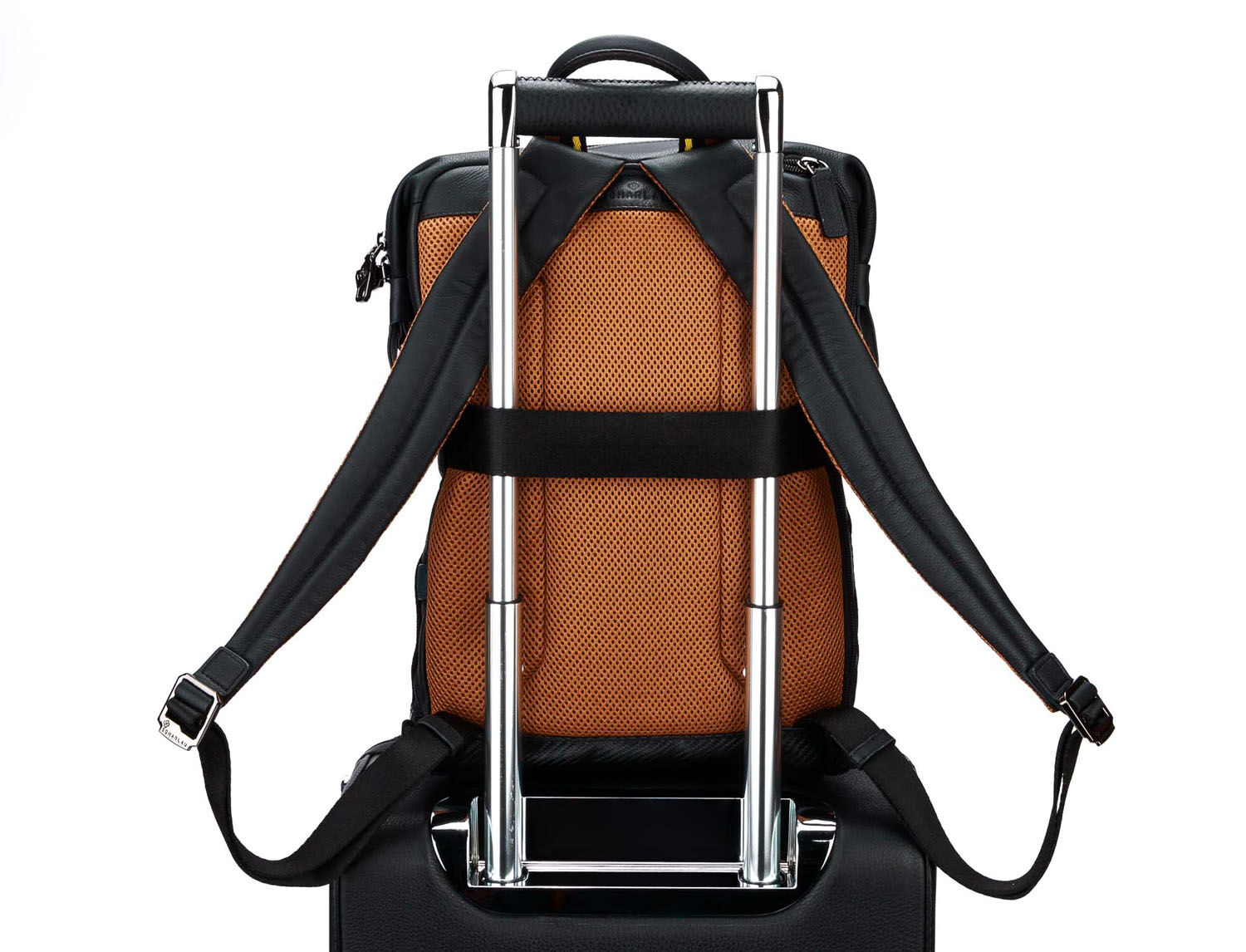 SCHARLAU Slackline RONJA Leder Rucksack für 13" Laptopfach Black