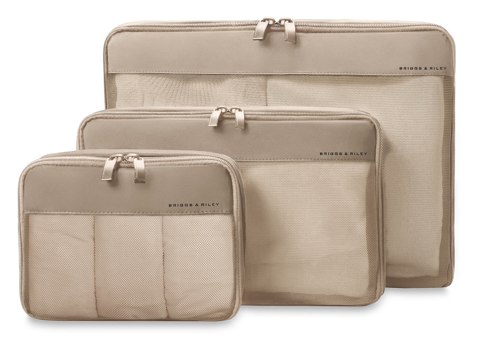 Briggs & Riley Travel Essentials Check In Packing Cube 3-teilige Set Tan