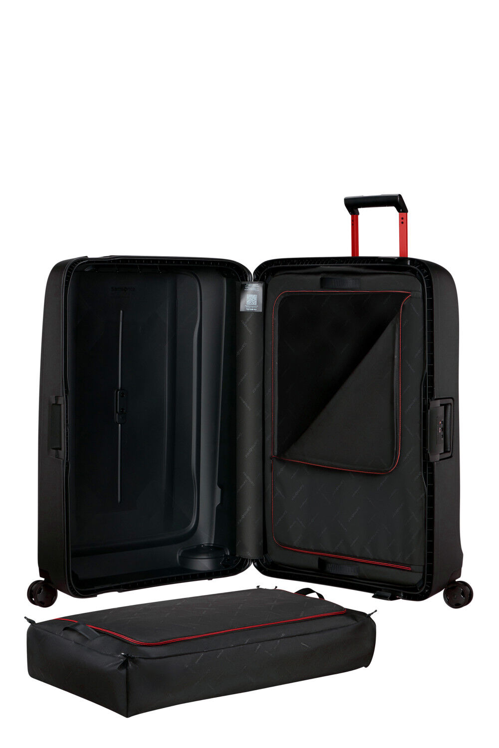 Samsonite Essens Trolley mit 4 Rollen 81cm + GRATIS HOTELGUTSCHEIN Charcoal/Red Samsonite Essens Trolley mit 4 Rollen 81cm + GRATIS HOTELGUTSCHEIN Charcoal/Red