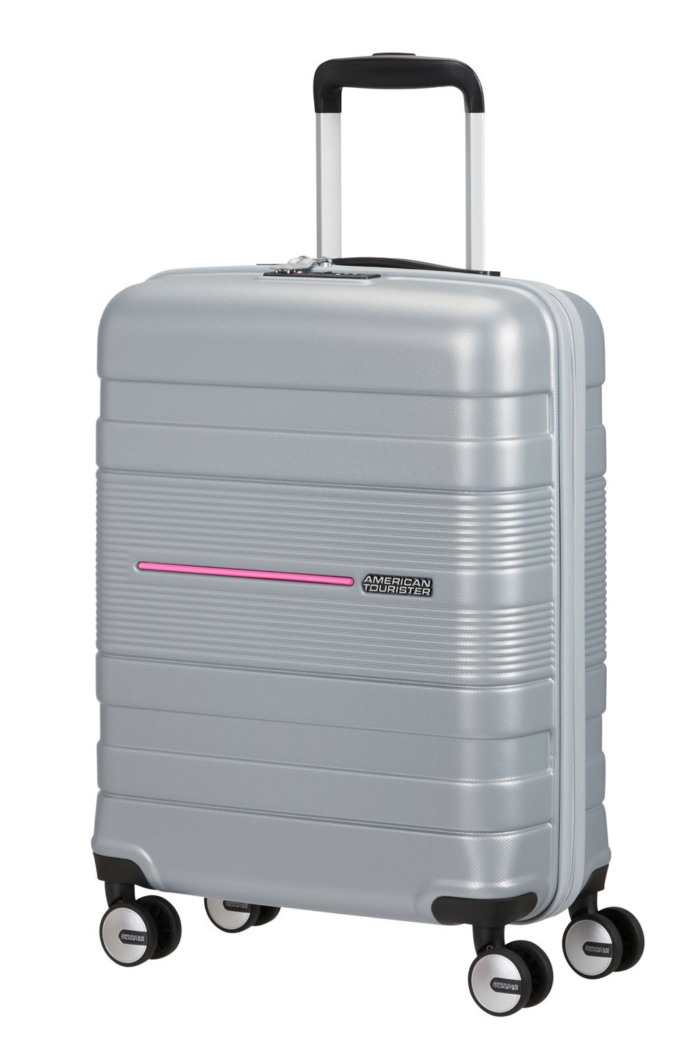 American Tourister Funstripe Trolley-Set 55/66/76cm mit 4 Rollen Silver American Tourister Funstripe Trolley-Set 55/66/76cm mit 4 Rollen Silver