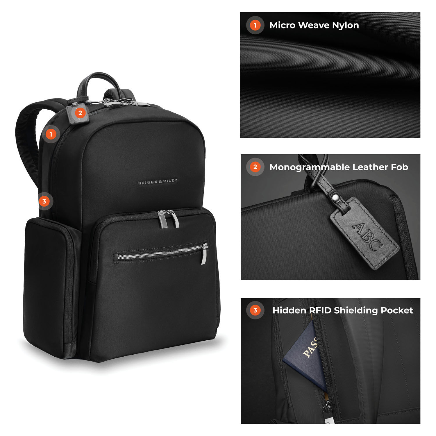 Briggs & Riley Rhapsody Medium Backpack Black