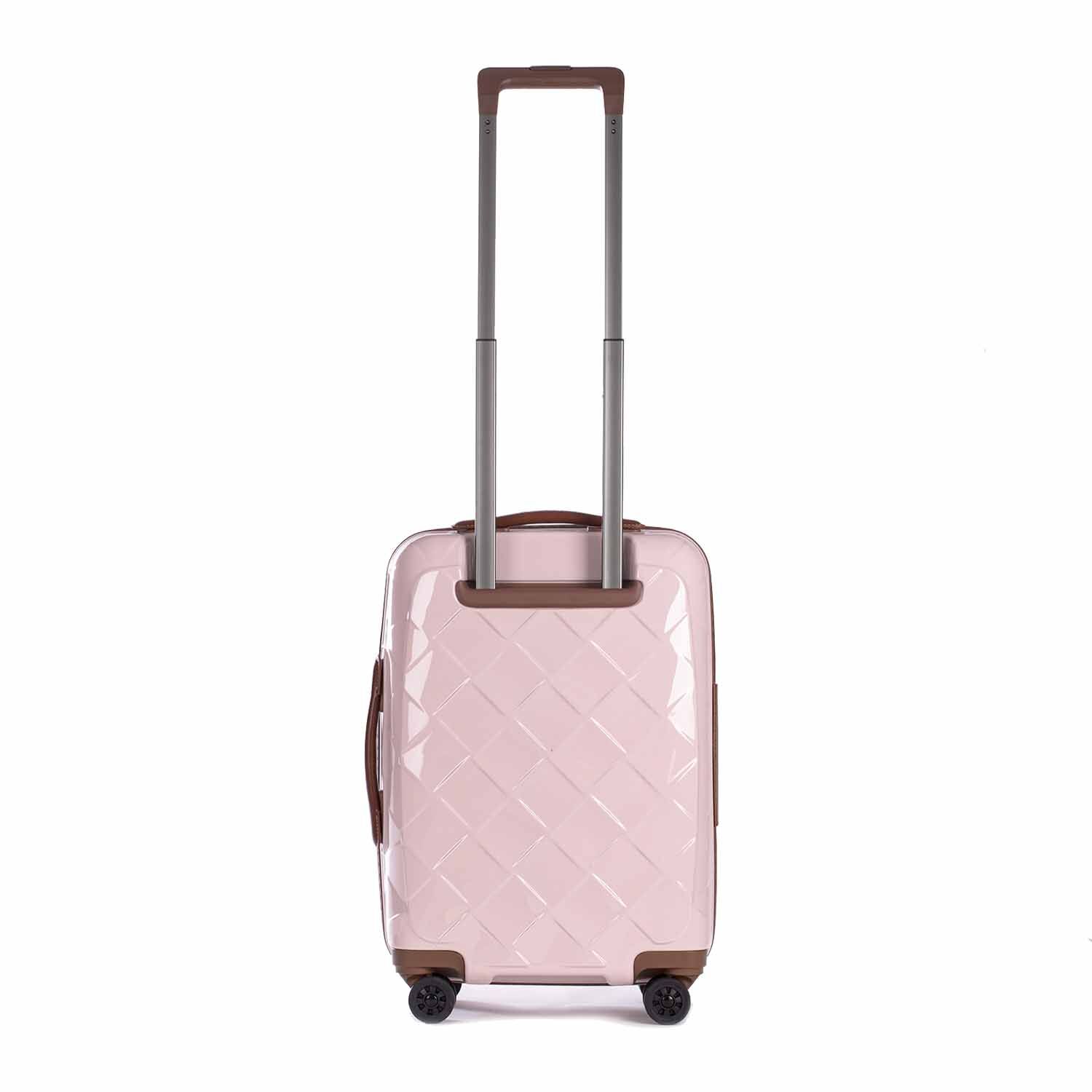 Stratic Leather & More Trolley S mit Vortasche, 4-Rollen Rose