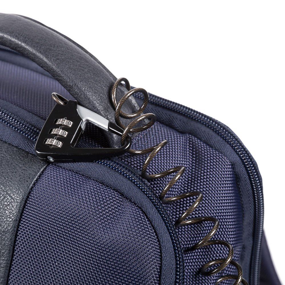 Piquadro Brief 2 Laptoprucksack 15,6" aus rezykliertem Stoff mit iPad Blau Piquadro Brief 2 Laptoprucksack 15,6" aus rezykliertem Stoff mit iPad Blau