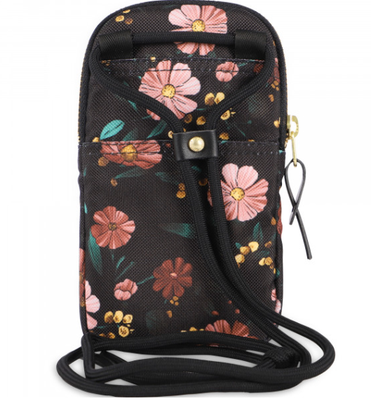 Wouf Bags Phone Bag Black Flowers