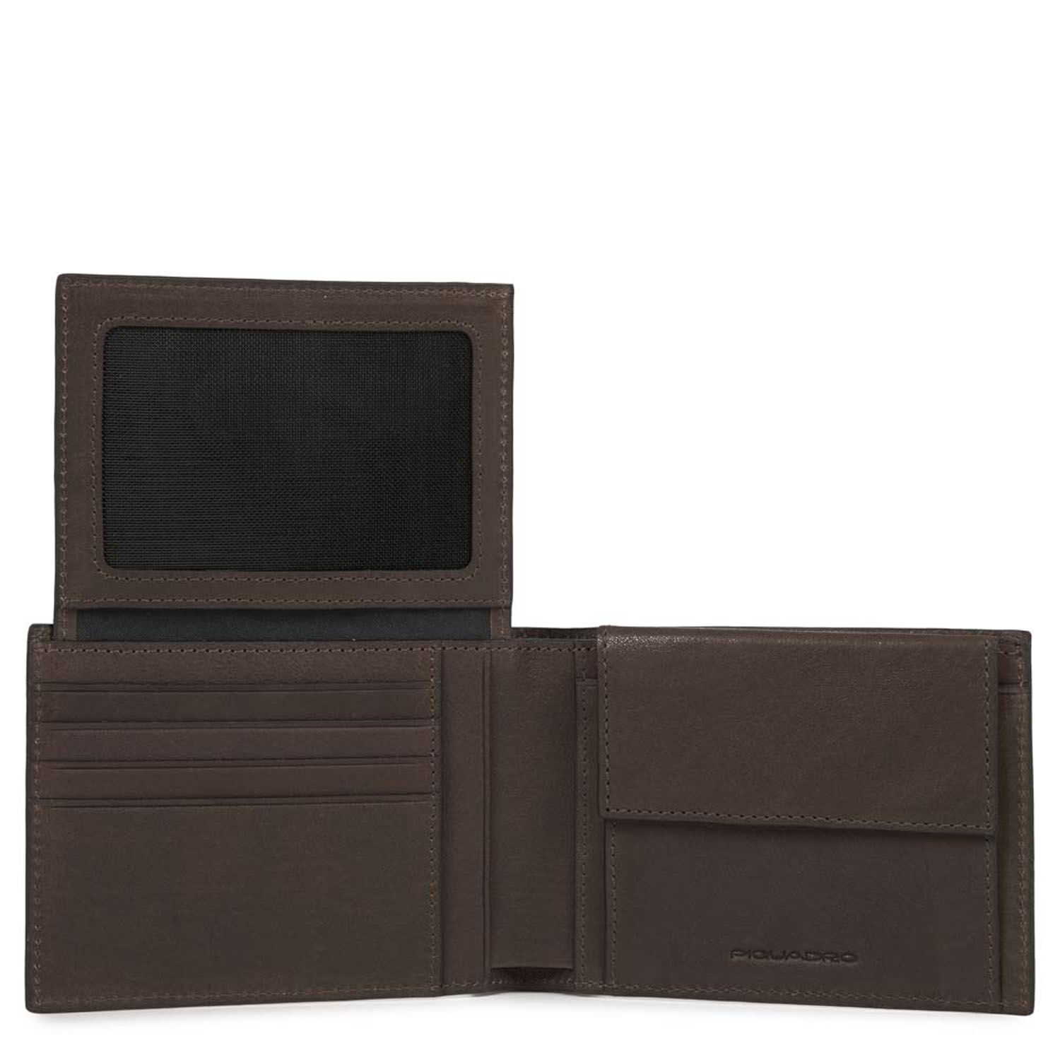 Piquadro Black Square Herrenbrieftasche mit Klapp-Ausweisfenster + RFID Dunkelbraun Piquadro Black Square Herrenbrieftasche mit Klapp-Ausweisfenster + RFID Dunkelbraun