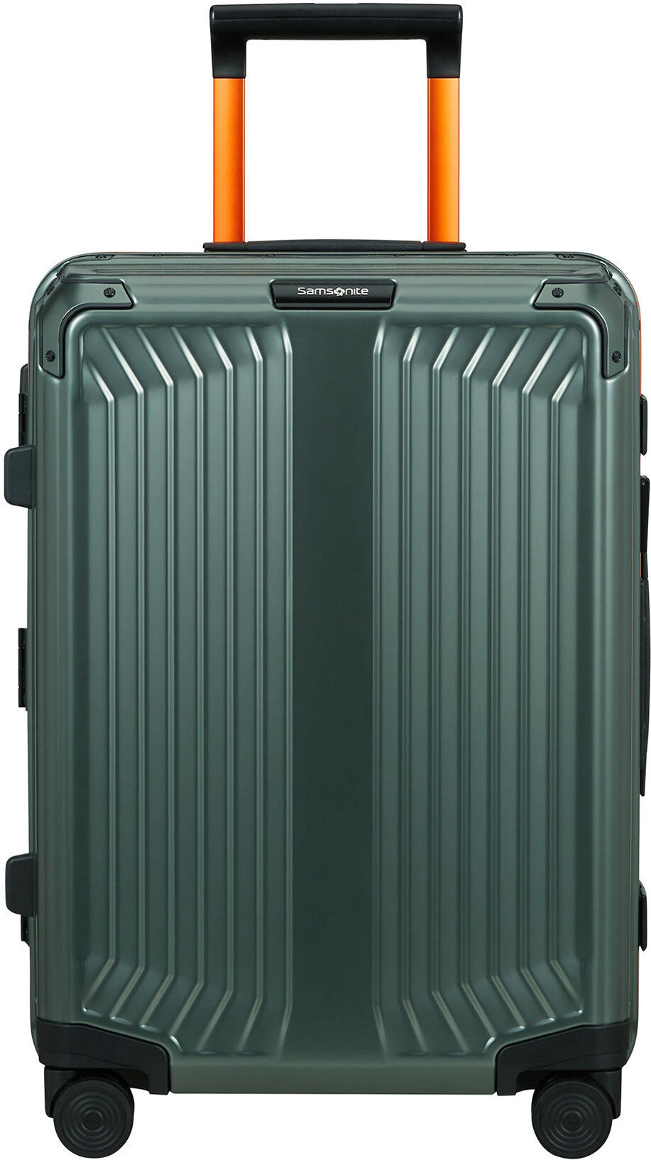 Samsonite Lite-Box Alu Cabin Trolley mit 4 Rollen 55cm Sage/Orange