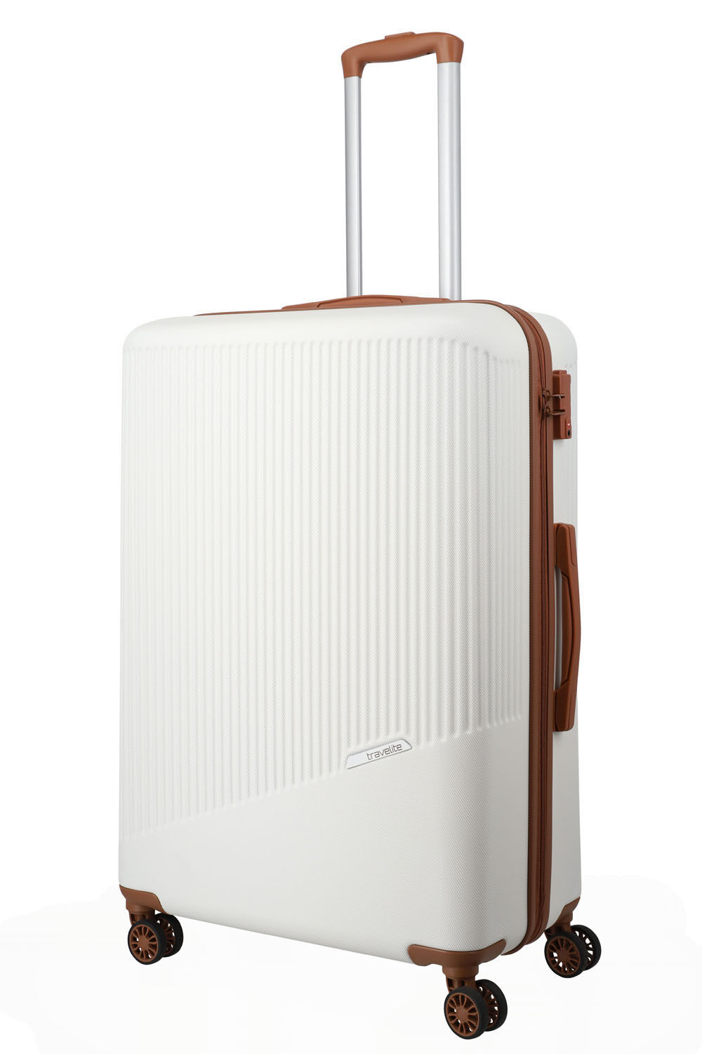 Travelite BALI Trolley L 4-Rollen Weiss/cognac